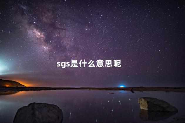 sgs是什么意思呢