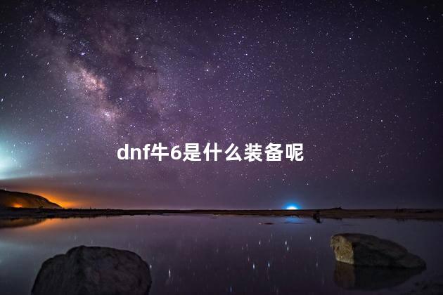 dnf牛6是什么装备呢