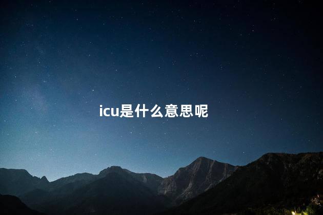 icu是什么意思呢