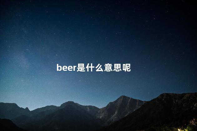 beer是什么意思呢