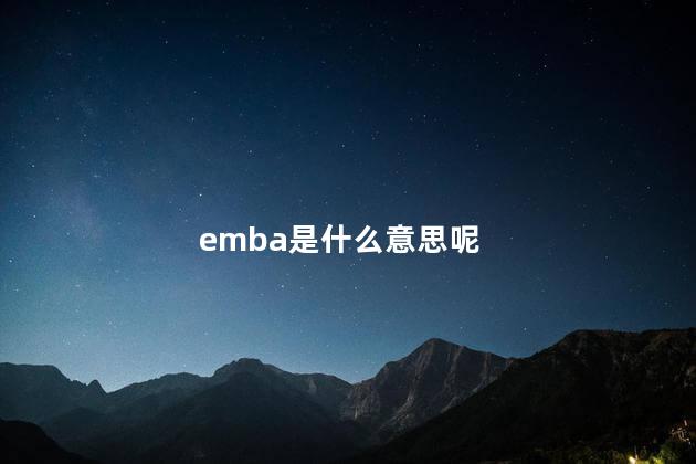 emba是什么意思呢