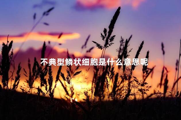 不典型鳞状细胞是什么意思呢