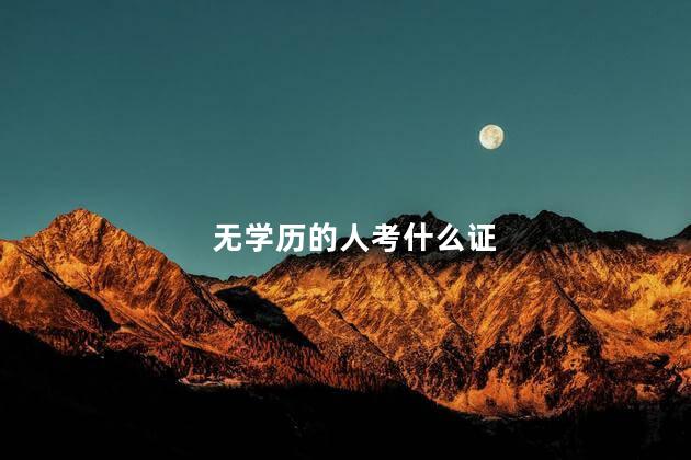 无学历的人考什么证