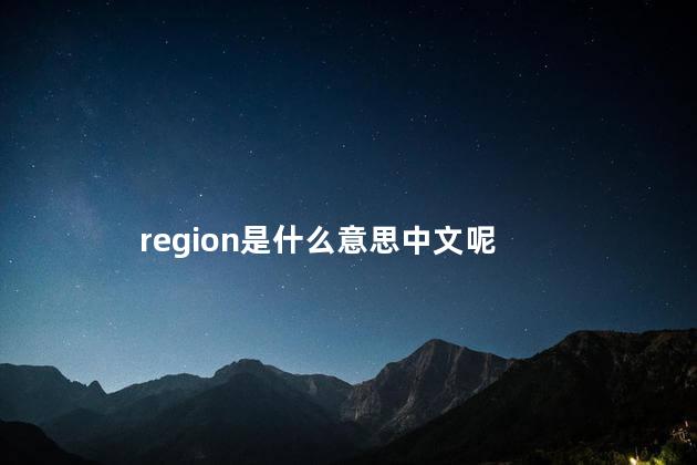 region是什么意思中文呢