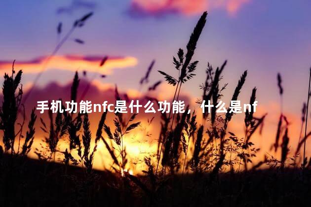 手机功能nfc是什么功能，什么是nfc功能